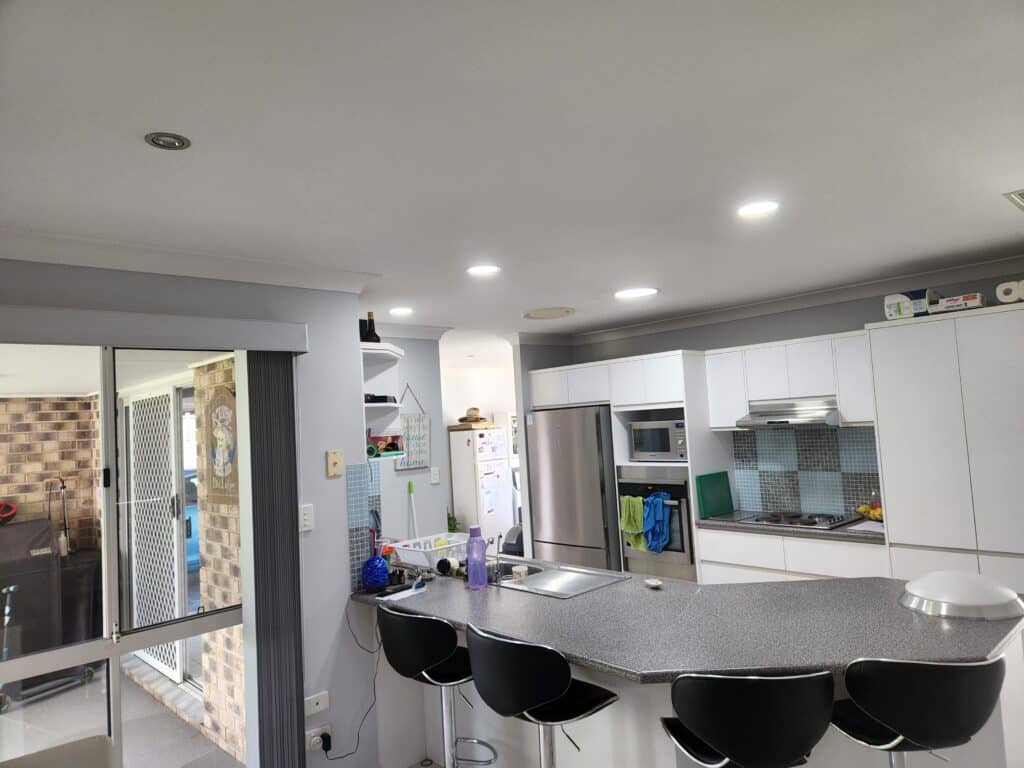 Solar powered lighting in a kitchen